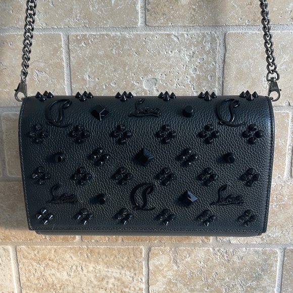 CHRISTIAN LOUBOUTIN Black Studded Crossbody Bag - Picture 2 of 13